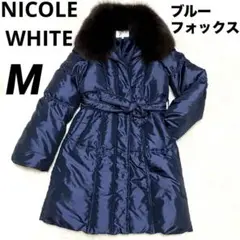 【ブルーフォックスファー】NICOLE  WHITE Mダウンジャケットネイビー