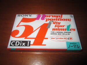 カセットテープ　SONY　CDix 1 54・74◆Ｃ-54CDX1B/Ｃ-70CDX1B ノーマルポジション