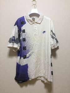 USA古着 90s NIKE CHALLENGE COURT ナイキ ポロシャツ 半袖ポロシャツ L