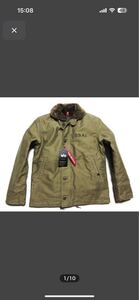 ALPHA INDUSTRIES INC.アルファ N-1 デッキジャケット/XL/カーキ/ TA1395-135/カーキ(ヴィンテージユーズド加工)/ミリタリー　 JACKET