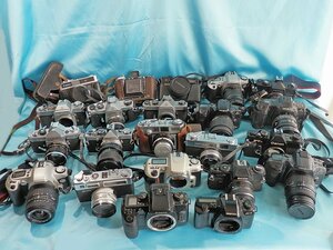 ◆ 一眼レフ・フィルムカメラ 22個セット ＋レンズ多数 [ジャンク品] まとめ売り ◆Canon・MINOLTA・OLYMPUS・PENTAXなど◆