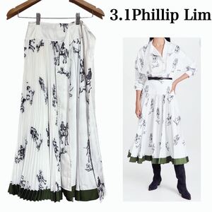 レア 3.1Phillip Lim スリーワンフィリップリム 21-22AW プリーツ スカート ハンティングシリーズ 馬 騎手 レディース