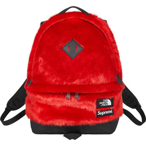 新品 20AW Supreme x The North Face Faux Fur Backpack ノースフェイス ファー バックパック Red レッド NM82092I