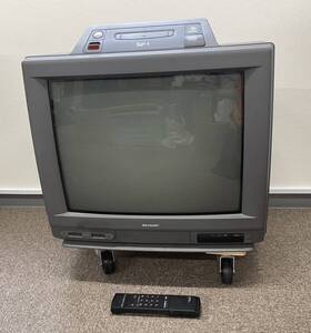 S240-I75-271 ▲ 【引き取り推奨】 SHARP シャープ SF1 21G-SF1 スーパーファミコン内蔵テレビ カラーテレビジョン受信機 通電確認済み