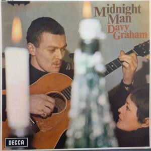 英DECCAオリジLP！マト枝両1A！深溝MONO盤 Davy Graham / Midnight Man (3rd Album) 1966年 LK.4780 Beatles Led Zeppelin Bert Jansch