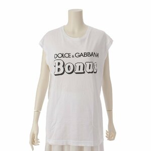 【ドルチェアンドガッバーナ】Dolce&Gabbana Bonus ノースリーブ Tシャツ トップス ホワイト 38 【中古】￥191262