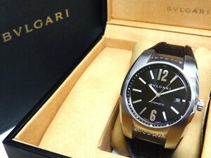 BVLGARI ブルガリ エルゴン レザーベルト メンズ40㎜ ブラック 自動巻 EG40S Ergon P