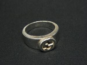 1円 ■美品■ GUCCI グッチ インターロッキングG SV925 リング 指輪 アクセサリー 表記サイズ 12 (約11号) レディース シルバー系 FL2352