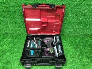 美品 makita マキタ 充電式インパクトドライバー TD002GDXAP 40V コードレス バッテリー 充電器付き オーセンティックパープル