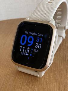 【超美品】GARMIN(ガーミン) Venu Sq 2 Music Ivory/Peach Gold【日本正規品】