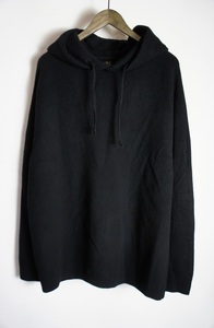 20AW BATONER バトナー BN-20FM-040 FLEECE WOOL HOODIE フリース ウール フーディー カシミヤ タッチ パーカー 黒 サイズ3 511N■K2