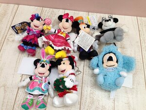 ◇ディズニー TDR ミッキー ミニー ぬいぐるみバッジ 7点 タグ付き イースターほか 9L103 【60】