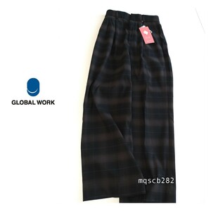 未使用♪ グローバルワーク GLOBAL WORK あったか うつくし ワイド パンツ 定価5500円 size L