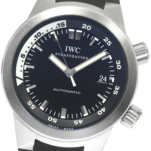 ベルト訳あり IWC IWC SCHAFFHAUSEN IW354807 アクアタイマー デイト 自動巻き メンズ 保証書付き_821052