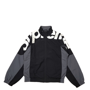 WC138 Supreme シュプリーム 19FW Shoulder Logo Track Jacket ショルダー ロゴ トラックジャケット Sサイズ ブラック ナイロン 19AW ●60