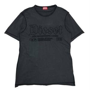 DIESEL ディーゼル　Insideout Embroidery S/S T-Shirts ブラック サイズ:M