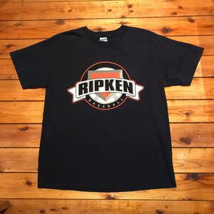 プリントTシャツ　RIPKEN ベースボール　GILDAN ギルダン　野球　Tシャツ ネイビー系　Lサイズ USA古着 アメリカ古着