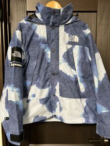 Supreme THE NORTH FACE Mountain JACKET シュプリーム　ノースフェイス　マウンテンパーカー デニム　ブリーチ　加工　プリント　未使用