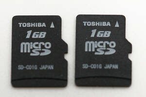 1GB microSDカード　TOSHIBA　●2枚セット●