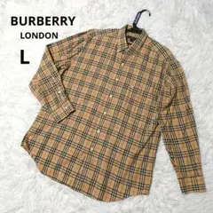 美品 BURBERRY LONDON 大きいサイズ L ノバチェック ベージュ