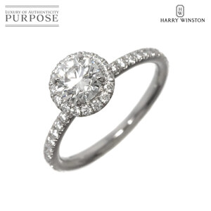 ハリーウィンストン HARRY WINSTON ラウンド マイクロパヴェ ダイヤ 0.54ct E/VVS2/3EX 6号 リング Pt 指輪 Ring 証明書 鑑定書 90254574