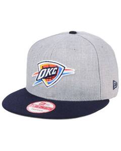 USA正規品 Newera ニューエラ OKC オクラホマシティ Thunder サンダー NBA グレー 紺 2トーン スナップバックキャップ バスケ 9FIFTY