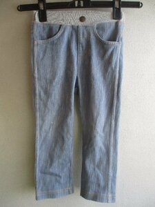【西松屋】 ズボン ベビー服 サイズ:90 色:ライトブルー 身丈:48 身幅:22/BAO