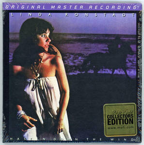 LINDA RONSTADT (リンダ・ロンシュタット) : HASTEN DOWN THE WIND モービル24K GOLD-CD米盤・新品未開封品