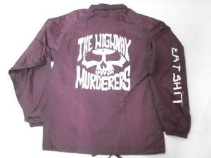 JB即決 JONNY BEE ジョニービー別注！THE HIGHWAY MURDERERS ハイウェイマーダース限定EATSHITスリーブ コーチジャケット バーガンディー M