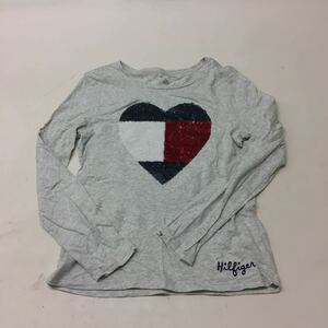 送料無料★TOMMY HILFIGER トミーヒルフィガー★長袖Tシャツ　スパンコールトップス★女の子　子供　Mサイズ　8-10 #50715sj152