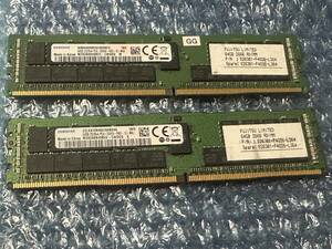 【送料無料】 ラスト1 Samsung DDR4-2666V 128GB(64GB×2枚) PC4-21300 ECC REG