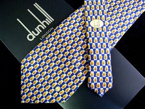 ♪今週の特売980円～♪2162♪状態並品【dunhill】ダンヒル【葉っぱ 植物 dロゴ 柄】ネクタイ♪