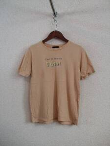 INEDベージュプリントTシャツ(USED)11815