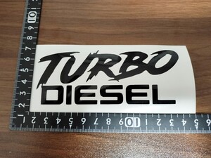 DIESEL TURBO カッティング ステッカー 艶黒 アウトドア ランクル オーバーランド ランドクルーザー ハイラックス ハイエース プラド