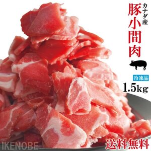 送料無料 カナダ産 豚肉 切り落とし こま肉 冷凍【便利な小分けパック】1.5kg (250g × 6パック) 2セット以上購入で増量おまけ付き 微真空