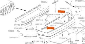 ★超希少 未使用 純正 日産 左右 リア バンパー レイン リテーナー ブラケット アッパー フェアレディZ Z32 GZ32 CZ32 GCZ32 NISSAN 300ZX