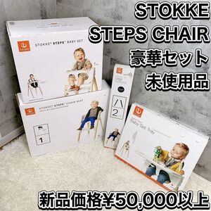 未使用品 STOKKE STEPS CHAIR フルセット ストッケ ステップ チェア ベビーセット トレイ