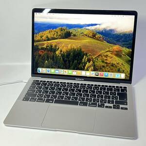 1円~【初期化済み】Apple MacBook Air M1 2020 13.3 MGN93J/A シルバー 8コアCPU 7コアGPU SSD256GB メモリ8GB 充放電回数68 GK-100021