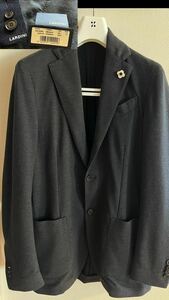 定価15万ほどLARDINI ラルディーニ サイズ 44 S〜M テーラードジャケット チャコールグレー系 コットン.ウール イタリア製