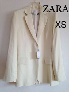 新品●タグ付き●定価15990円　ZARA リネンブレンド　ブレザー　エクリュ XS ジャケット