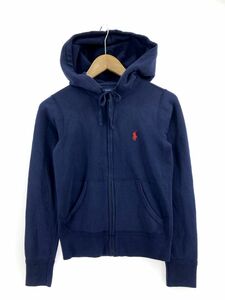 POLO RALPH LAUREN ポロ ラルフローレン 裏起毛 ジップアップ パーカー sizeXS/ネイビー ◇■ ☆ ebc6 レディース