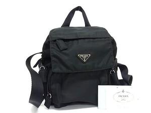 1円 PRADA プラダ B5915 テスートナイロン ミニ リュックサック バックパック レディース ブラック系 BJ6485