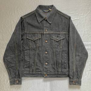 80s 90s　Wrangler ラングラー　先染め ブラック デニム　ジャケット　size 38　黒 　MADE IN USA　ビンテージ