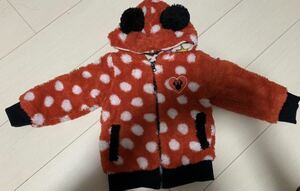 BABYDOLL Disneyコレクション ボアパーカー 90サイズ　中ミニー ジャンパー ジャケット 子供服 幼児 ベビードール　ベビド 女児 上着 中古