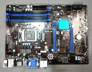 【中古パーツ】BIOS確認のみ、MSI Z87-S01 マザーボード ＩＯパネル LGA1150 ■MB5314