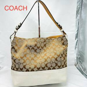 COACH シグネチャー ポシェット サコッシュ ショルダーバッグ　レザー　本革　ワンショルダーバッグ キャンバス ハンドバッグ