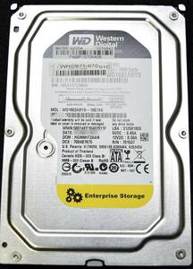 WESTERN DIGITAL WD1602ABYS ディスク容量:160GB SATA300 HDD 2012年製造 (Cristal DiscInfo 正常) 使用時間 53775H (管:EH67x2E