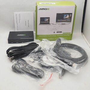 新品 AIMOS KVM切替器 2ポートボックス USB キーボード マウス HDMI スイッチ 管16701