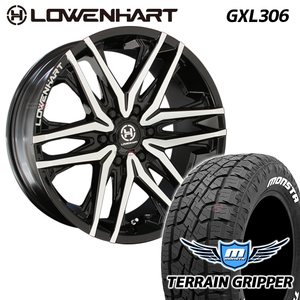 オールテレーン 4本セット LOWENHART GXL306 20X8.5J 6/139.7 +20 MONSTA TERRAIN GRIPPER 265/50R20 プラド ハイラックス ホワイトレター