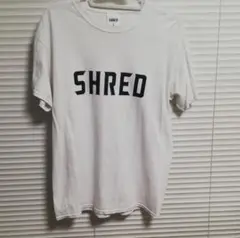 夏物　SHRED シュレッド　M　白　ロゴTシャツ　使用感あり